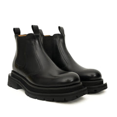 Black Lug-Sole Chelsea Boots DIVINCH
