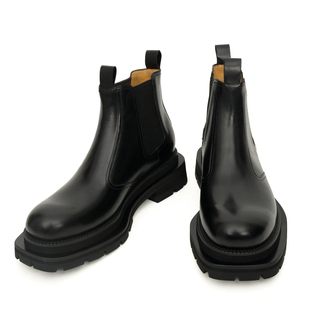 Black Lug-Sole Chelsea Boots DIVINCH