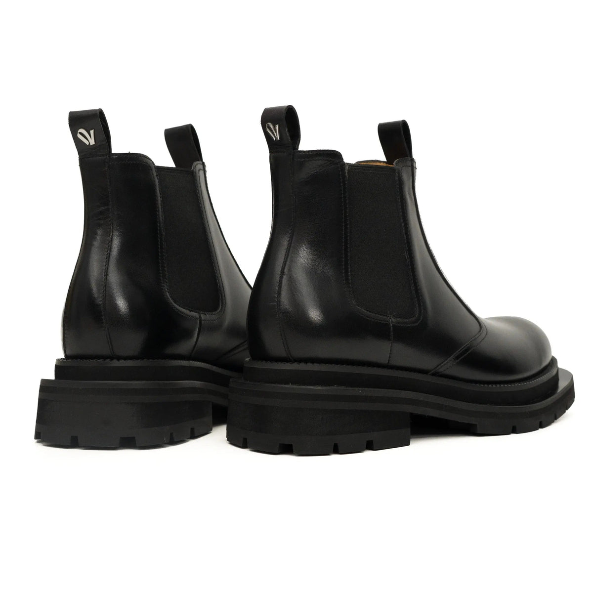 Black Lug-Sole Chelsea Boots DIVINCH