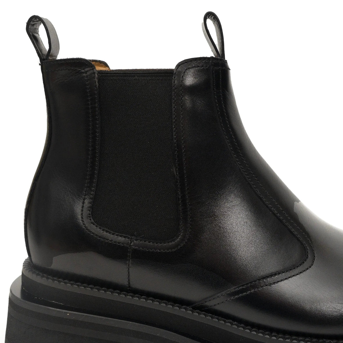 Black Lug-Sole Chelsea Boots DIVINCH