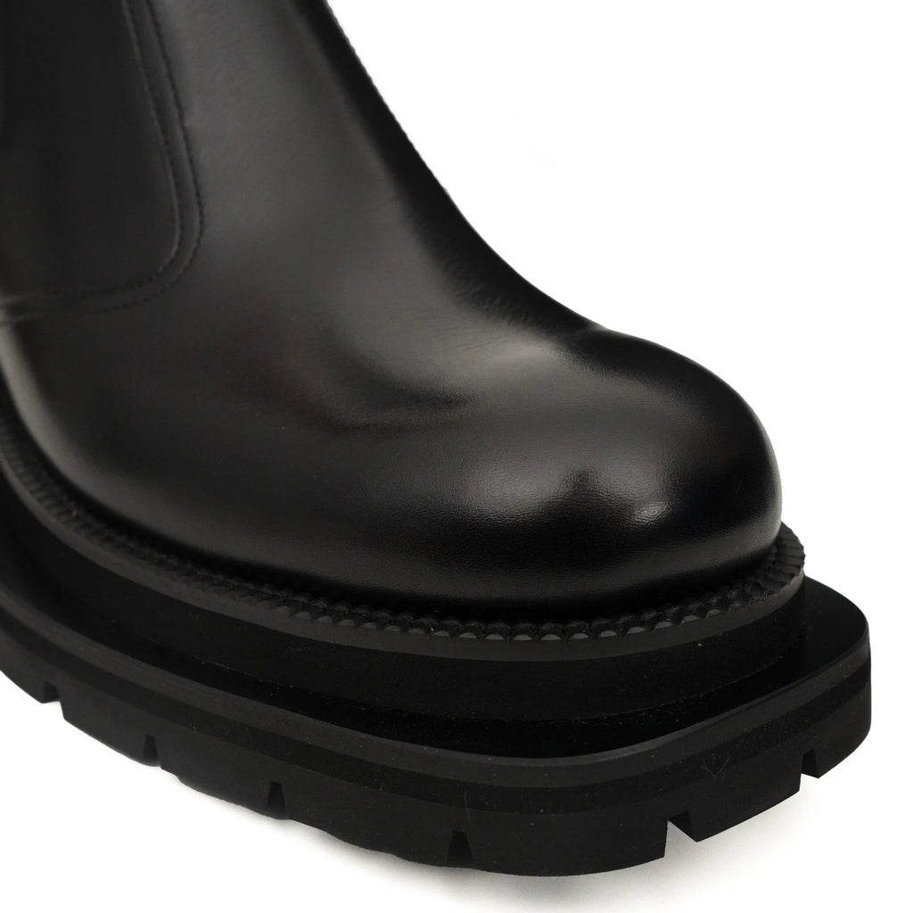 Black Lug-Sole Chelsea Boots DIVINCH
