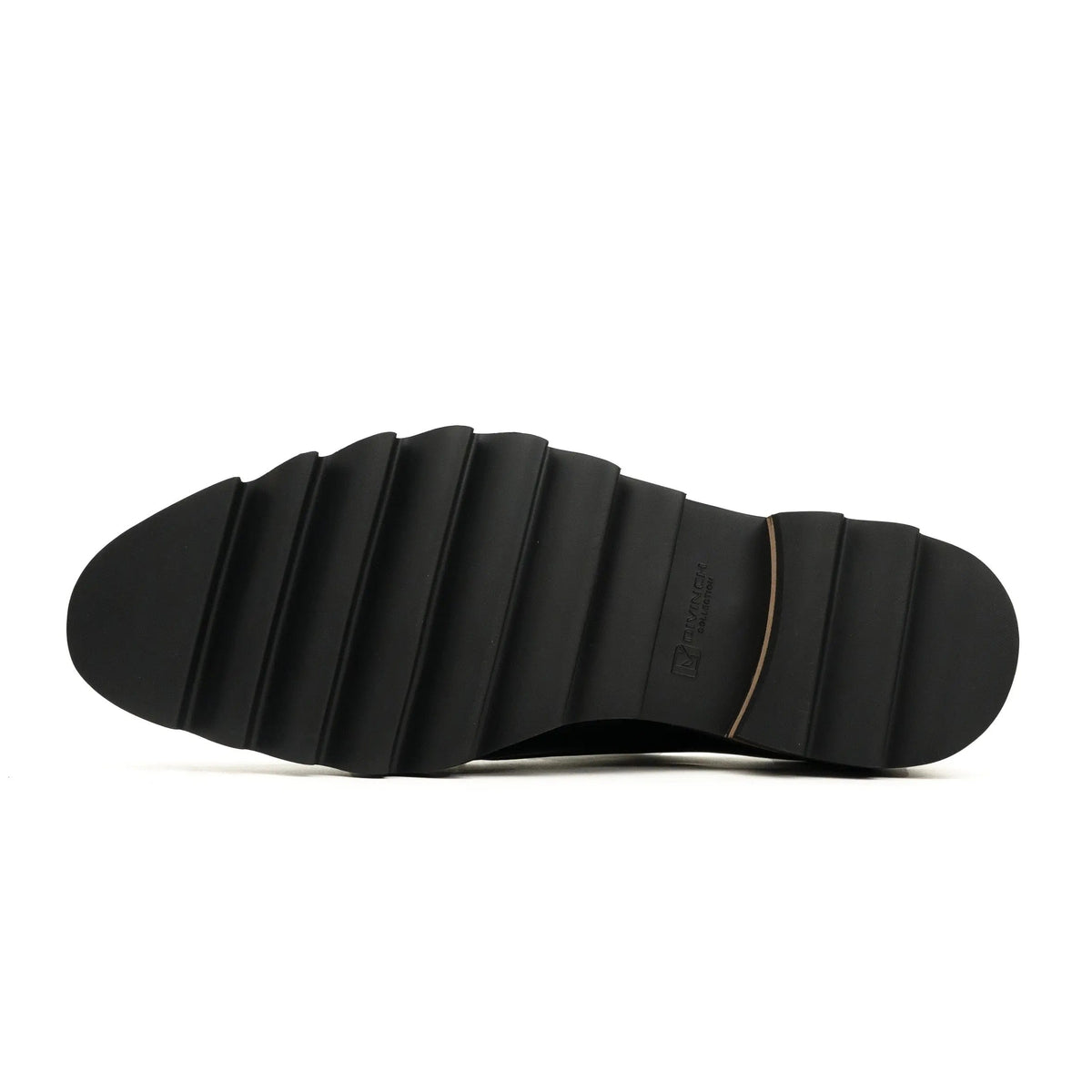 Black Lug Sole Monk Strap Shoes DIVINCH