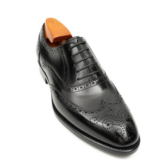 Black Men's Goodyear Welted Brogue Leather Shoes Divinch