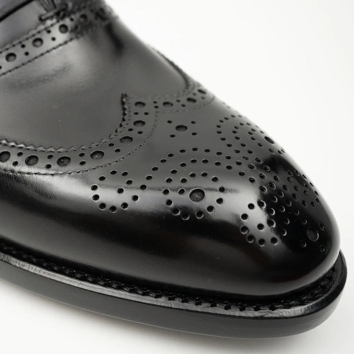Black Men's Goodyear Welted Brogue Leather Shoes Divinch
