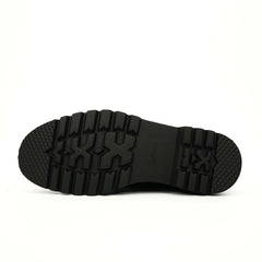 Black Patent Leather Lace-Up Boots DIVINCH