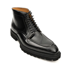 Black Patent Lug Sole Boot DIVINCH