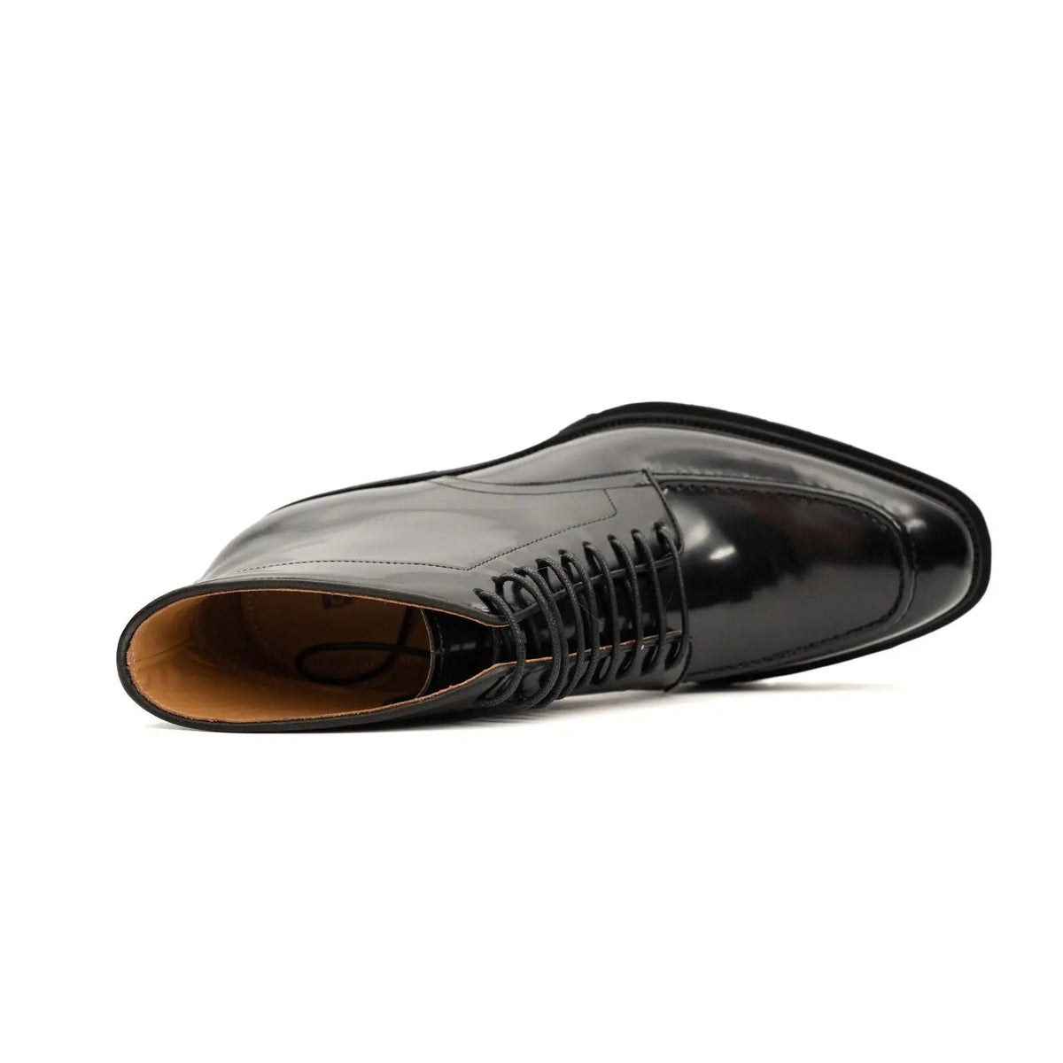 Black Patent Lug Sole Boot DIVINCH