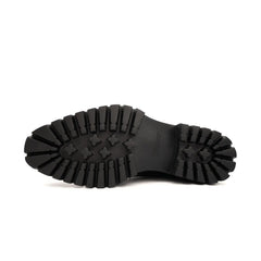 Black Patent Lug Sole Boot DIVINCH