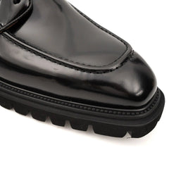 Black Patent Lug Sole Boot DIVINCH