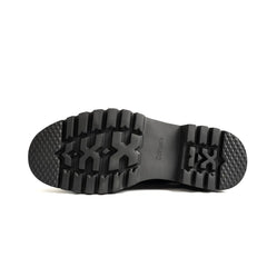 Black Polished Leather Kiltie Derby Divinch