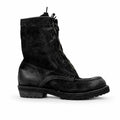 DIVINCH 5001B black textured zip lace-up boot side profile