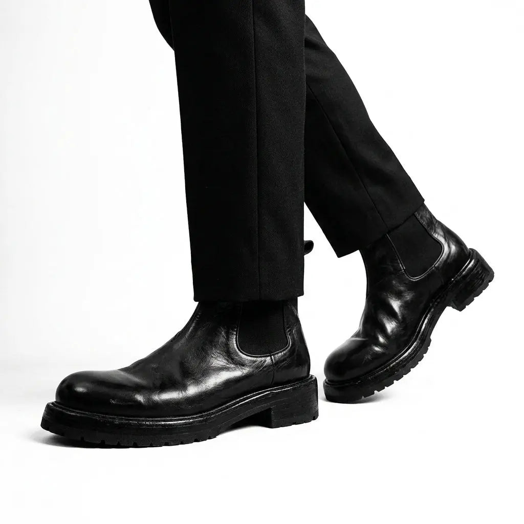 Black Washed Chelsea Boot DIVINCH