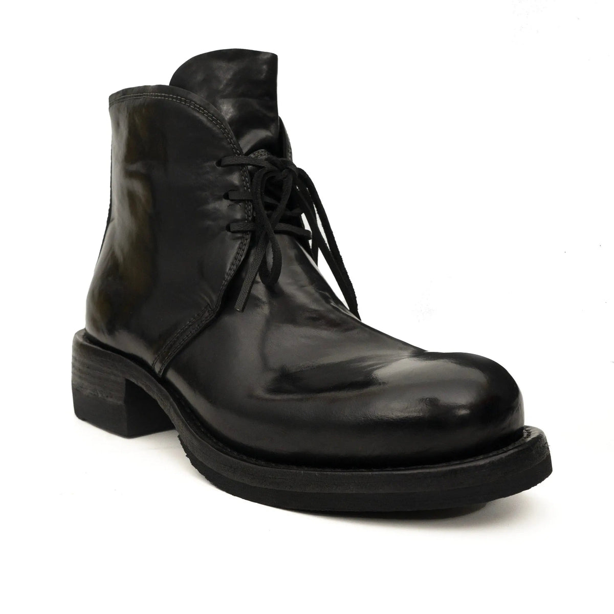 Black Washed Horse Leather Chelsea Boot DIVINCH
