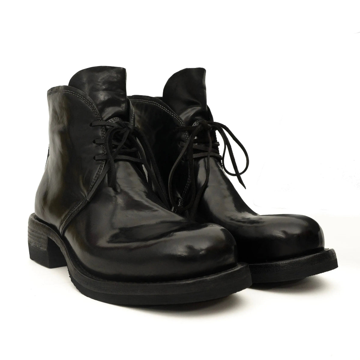 Black Washed Horse Leather Chelsea Boot DIVINCH