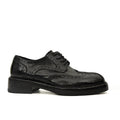 Black Washed Leather Brogue Derby DIVINCH