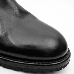 Black Washed Leather Chelsea Boot DIVINCH