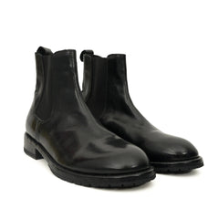 Black Washed Leather Chelsea Boot DIVINCH