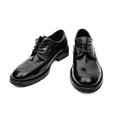 Black Washed Leather Derby DIVINCH