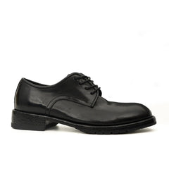 Black Washed Leather Derby DIVINCH