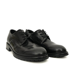Black Washed Leather Derby DIVINCH