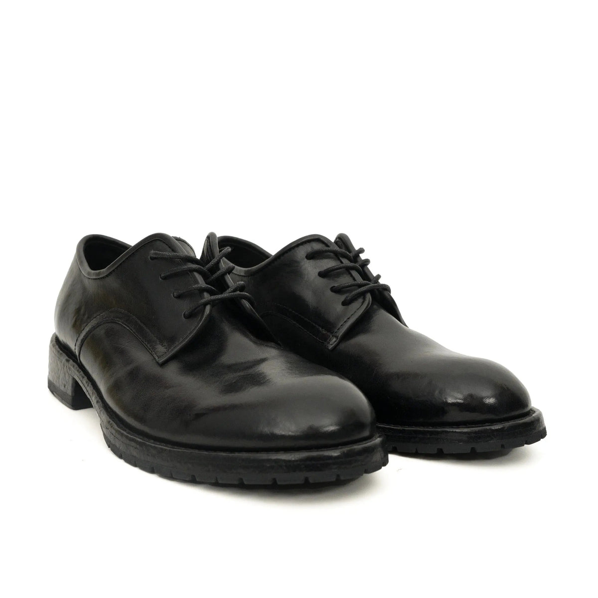 Black Washed Leather Derby DIVINCH