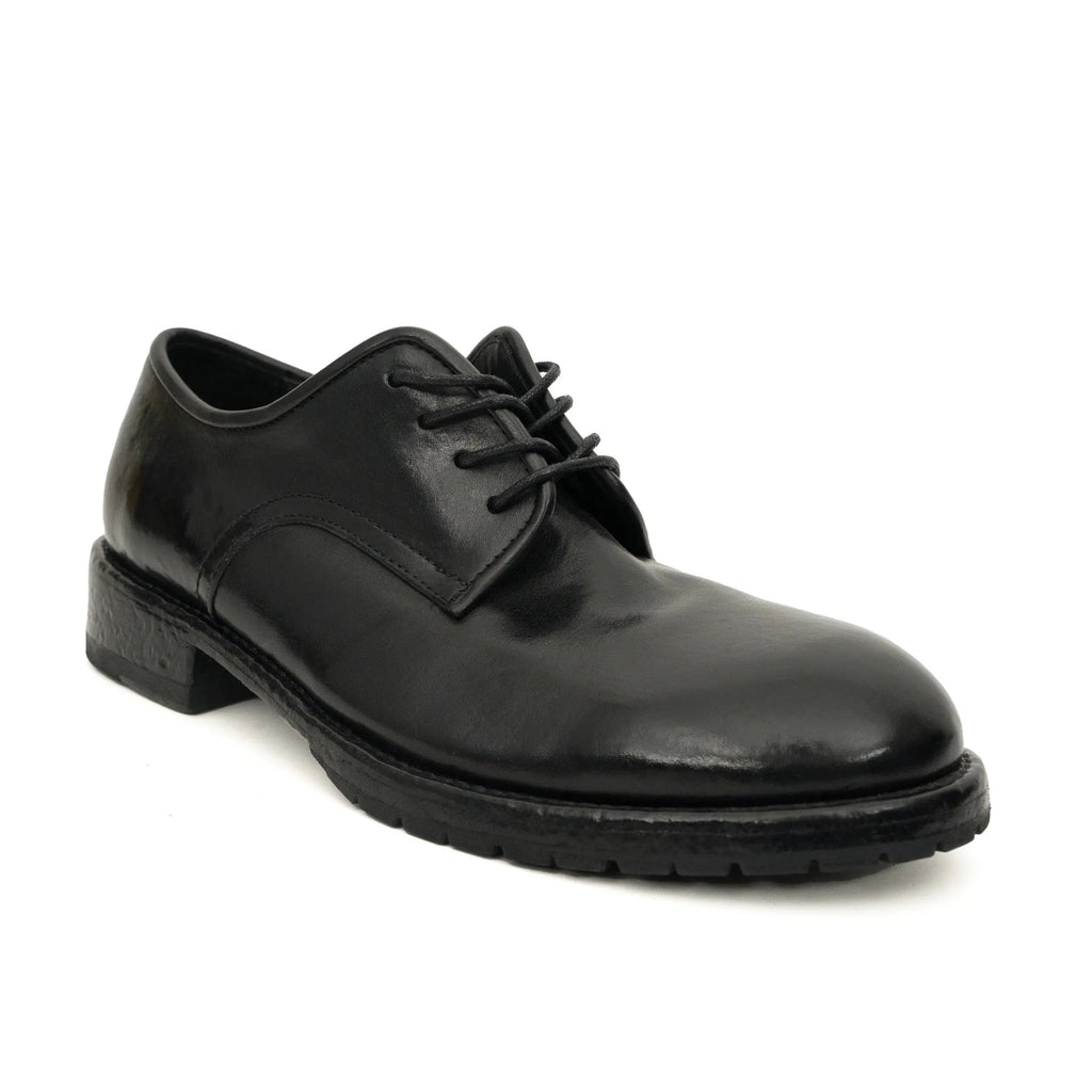 Black Washed Leather Derby DIVINCH