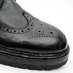 Black Washed Leather Martin Boot DIVINCH