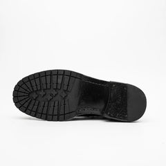 Black Washed Leather Martin Boot DIVINCH
