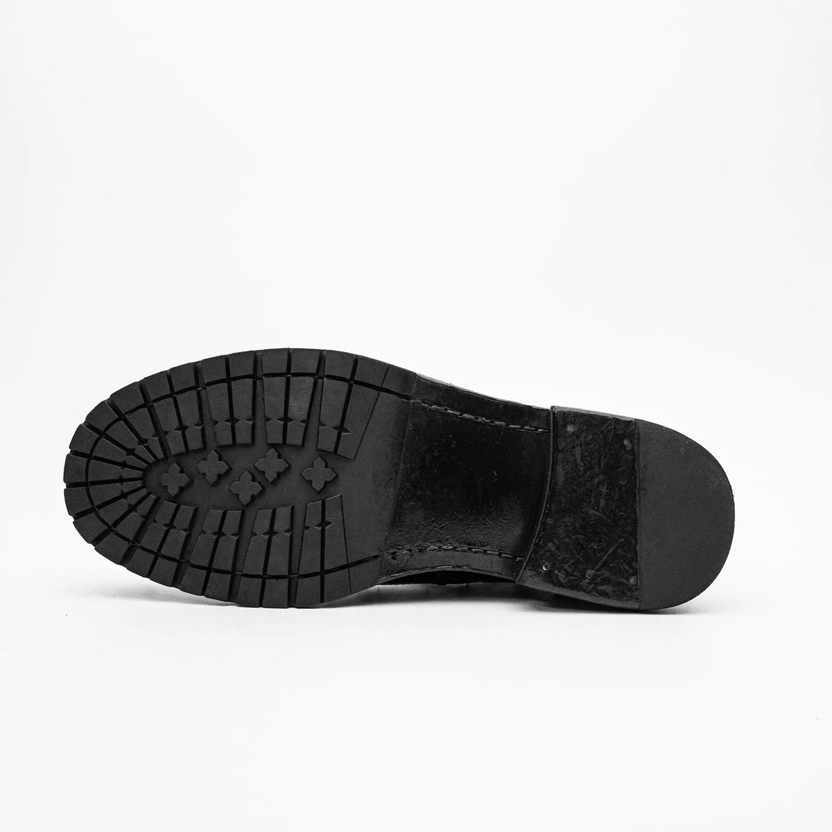Black Washed Leather Martin Boot DIVINCH