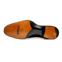 Black Wholecut Leather Oxford Shoes DIVINCH