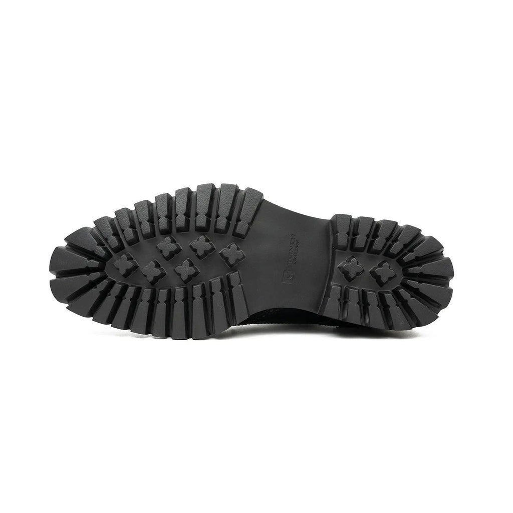 Black derby brogue shoes DIVINCH