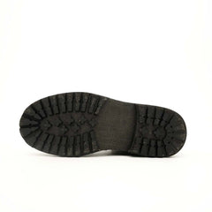 Black‑Grey Suede Lace-Up Combat Boots DIVINCH