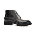 Blue Patent Lug Sole Boot DIVINCH