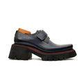 DIVINCH 5037C blue platform strap shoes white background side view