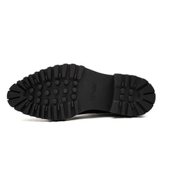 Brogue Platform Chelsea Boot Black DIVINCH