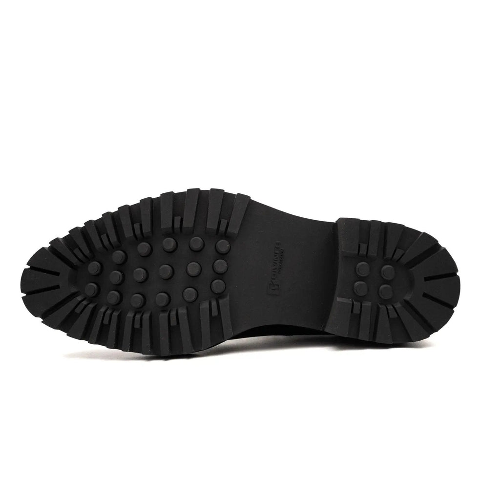 Brogue Platform Chelsea Boot Black DIVINCH