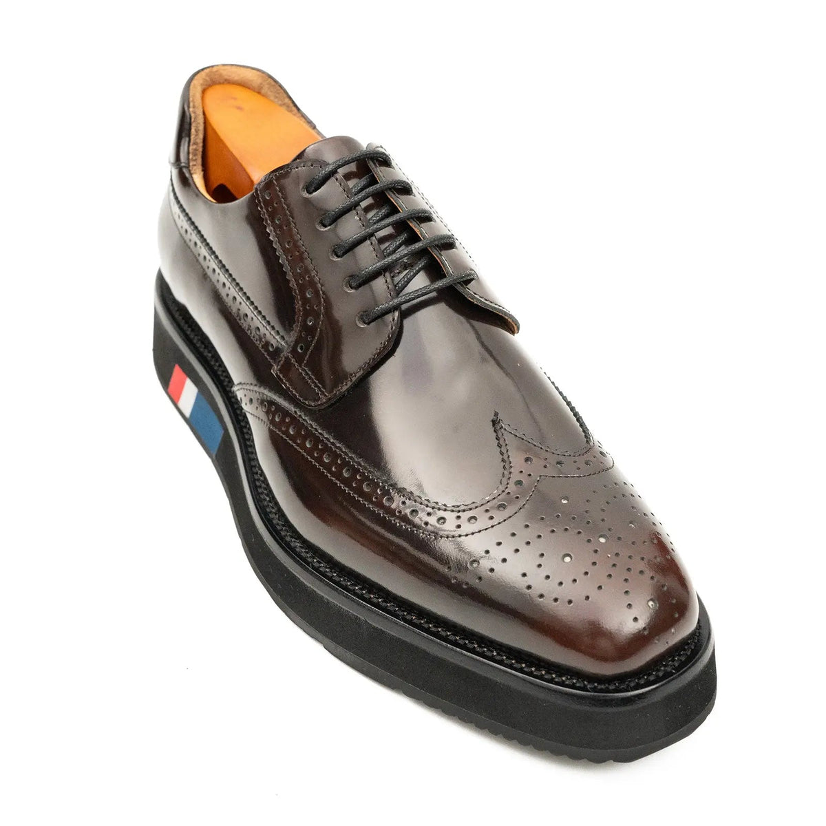 Brogue Wingtip Derby Burgundy Platform Shoe Divinch