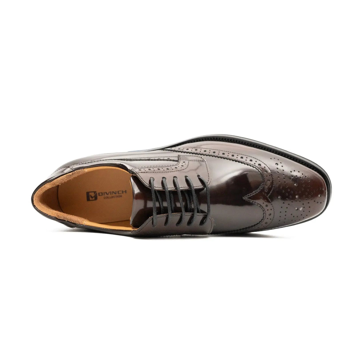 Brogue Wingtip Derby Burgundy Platform Shoe Divinch
