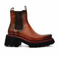Brown Calf Chelsea Platform Boots DIVINCH