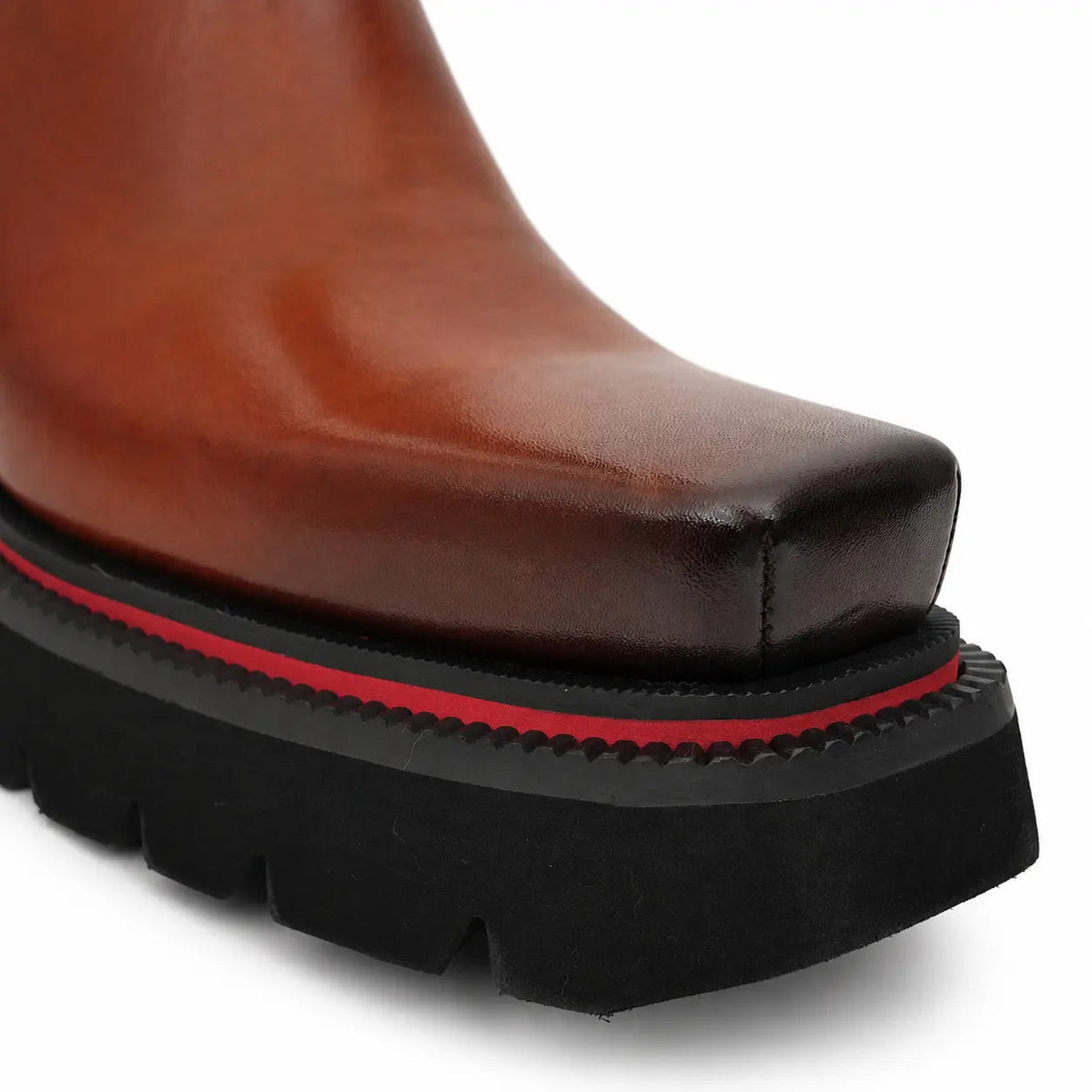Brown Calf Chelsea Platform Boots DIVINCH