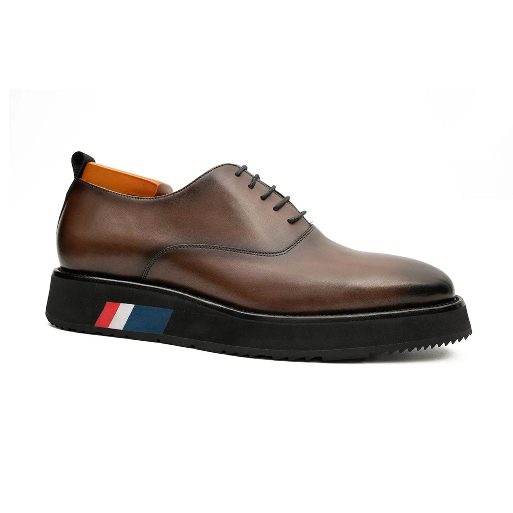 Brown Calfskin Oxford Shoes Divinch