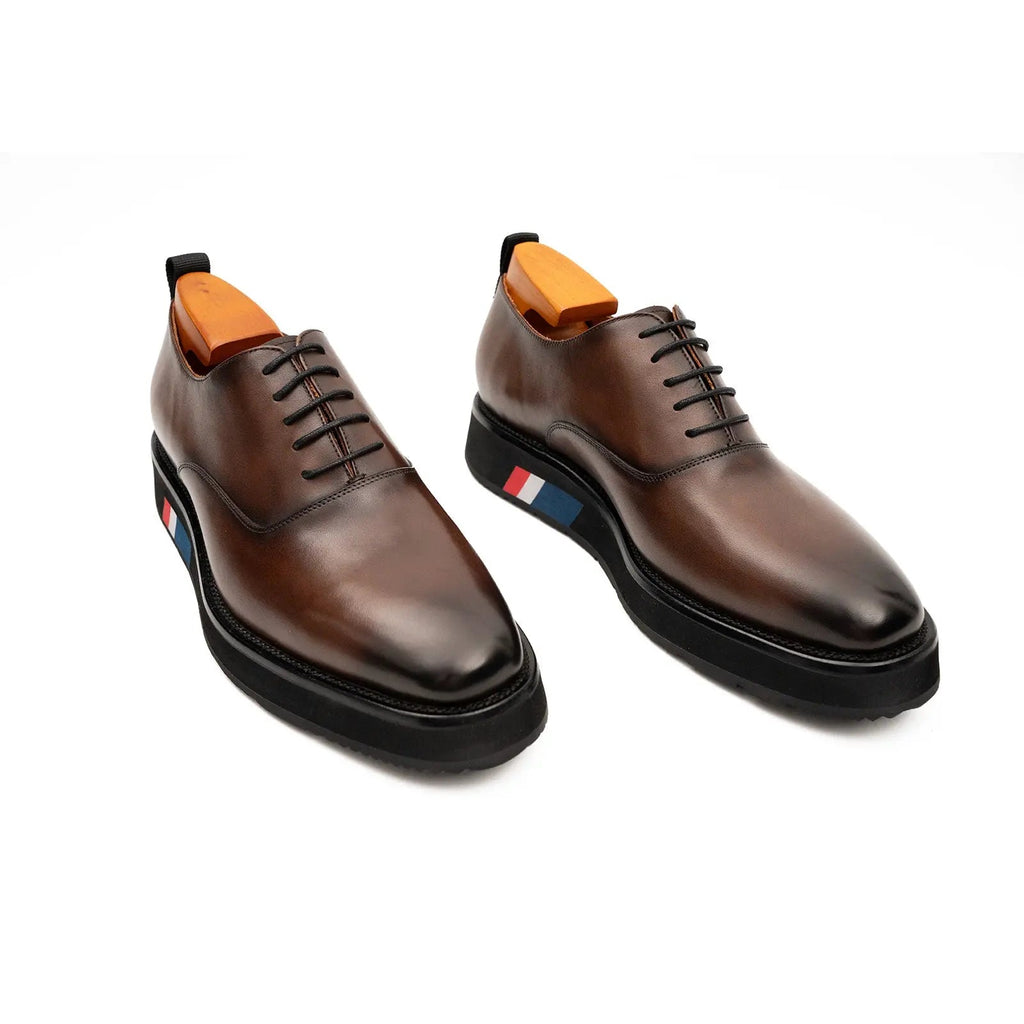 Brown Calfskin Oxford Shoes Divinch