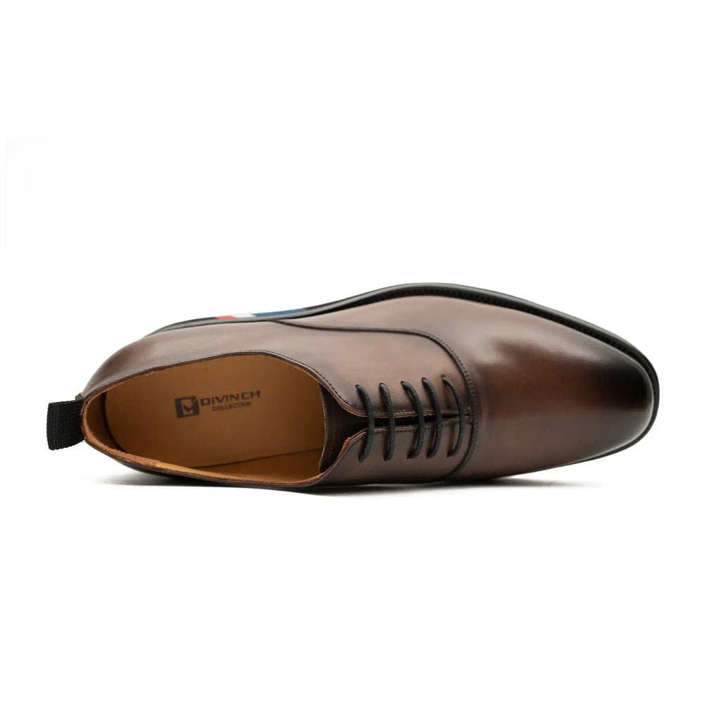 Brown Calfskin Oxford Shoes Divinch