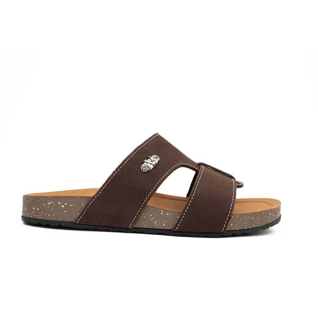 Brown Double - Strap Slide Sandals DIVINCH