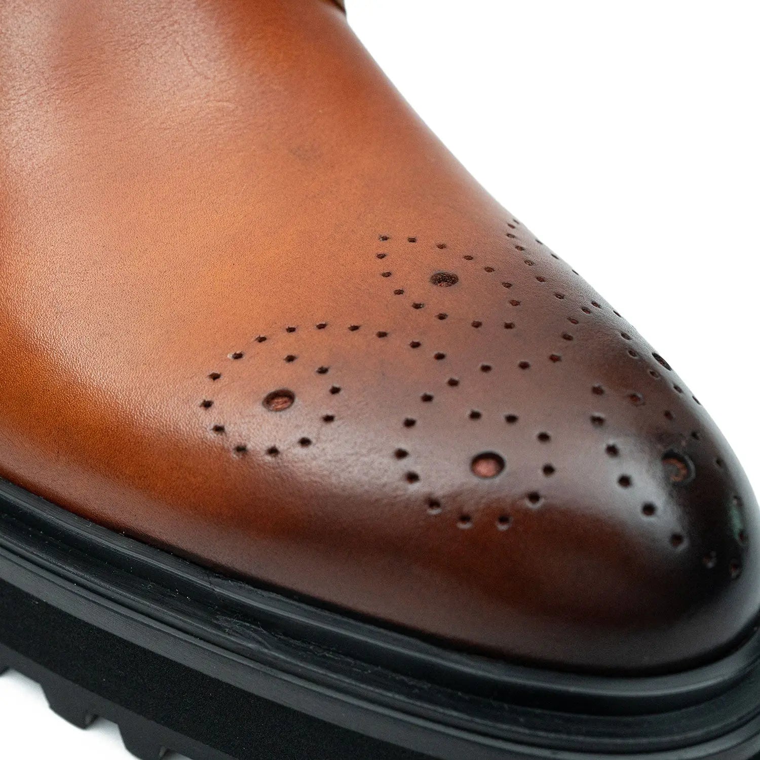 Brown Dual-Buckle Chunky Sole Brogues Divinch