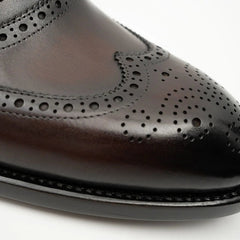 Brown Men's Goodyear Welted Brogue Leather Shoes Divinch