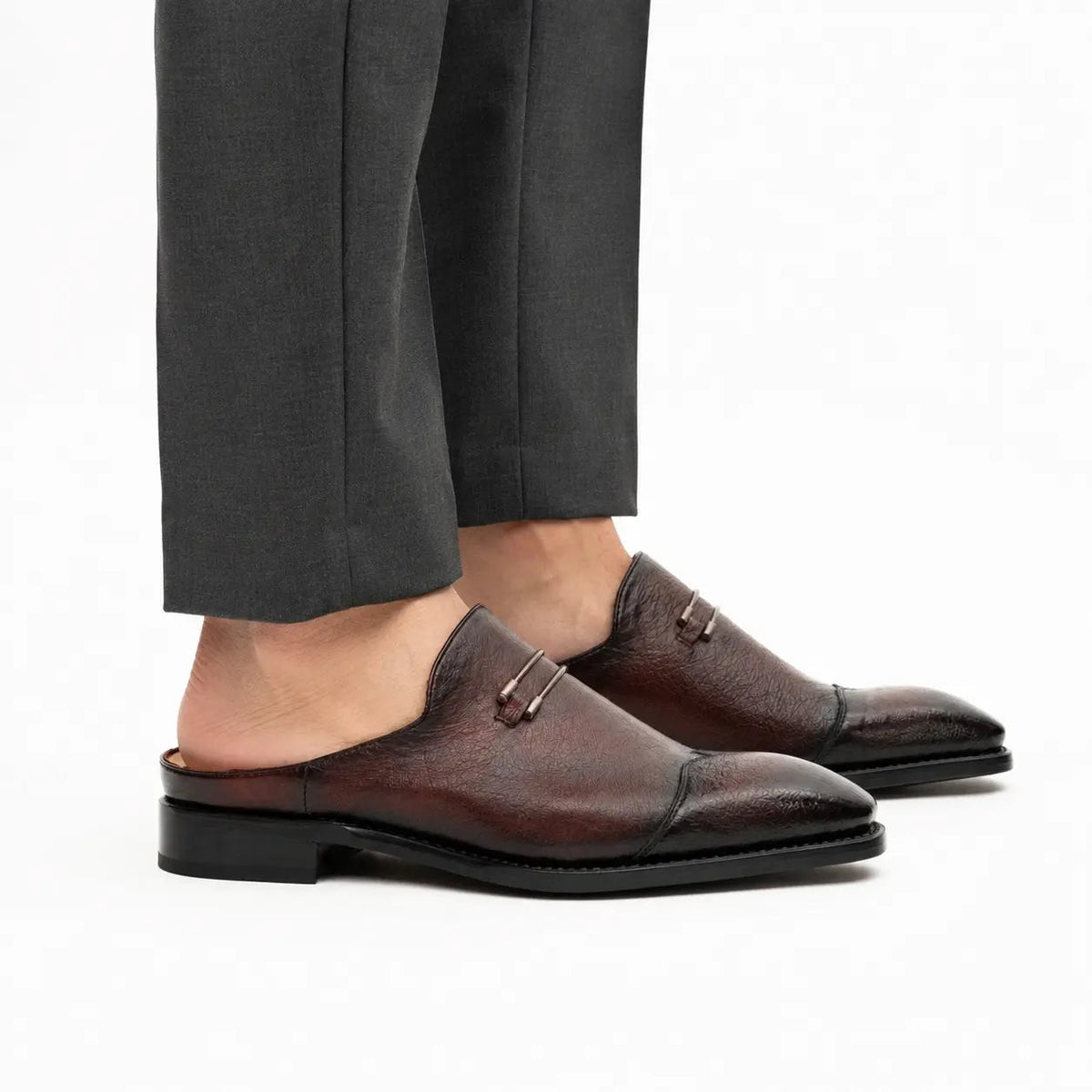 Burgundy Backless Monk Mule DIVINCH