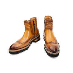 Burnished Brogue Platform Chelsea DIVINCH