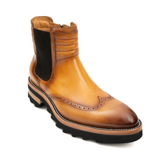 Burnished Brogue Platform Chelsea DIVINCH
