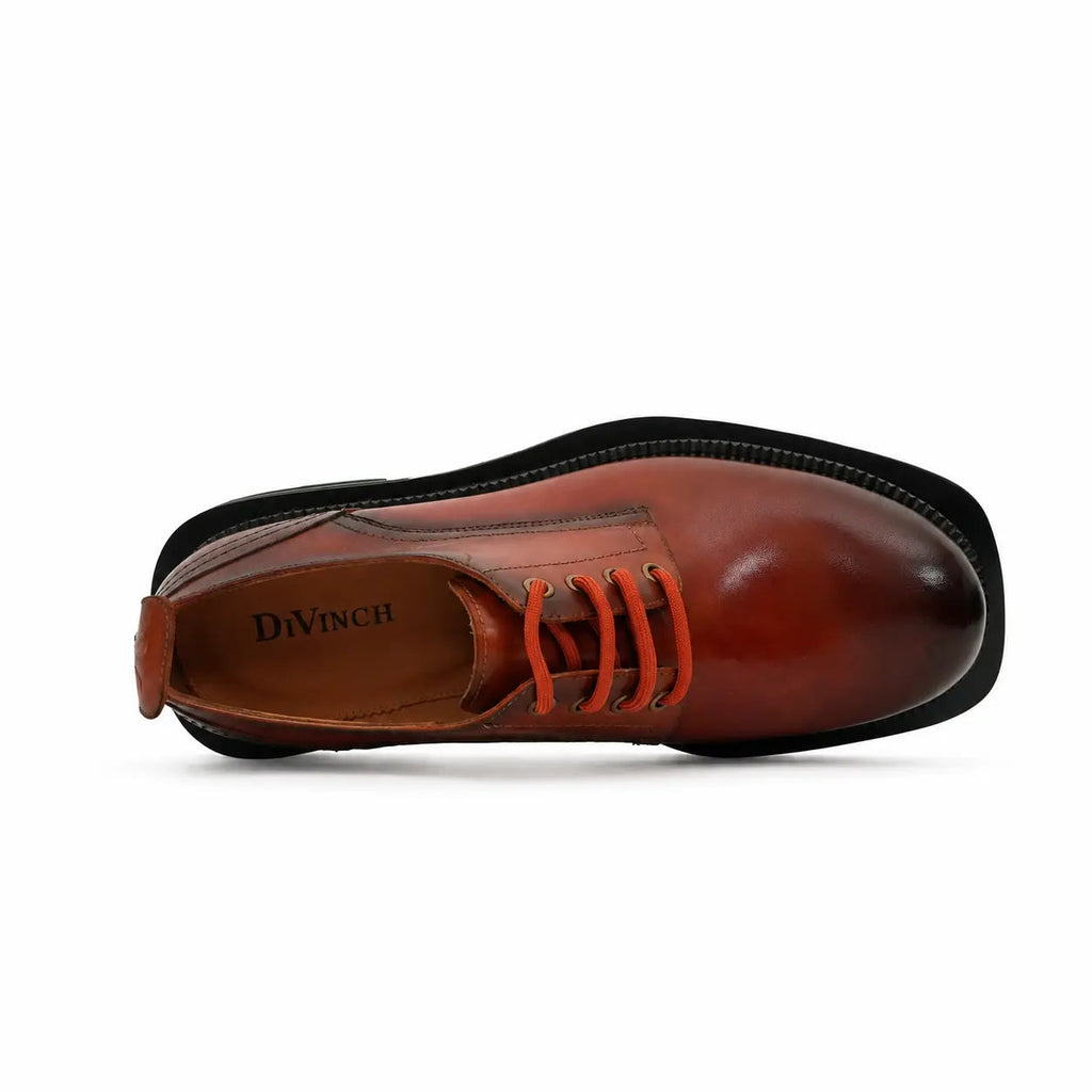 Burnished Brown Green-Sole Derby DIVINCH